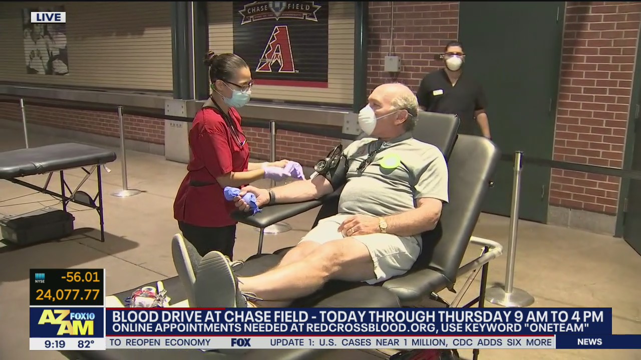 Red Cross holds blood drive at Chase Field in downtown Phoenix