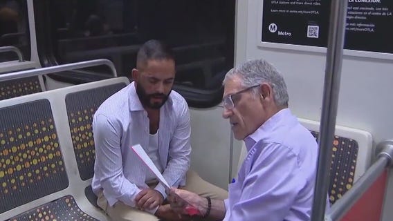 Man formerly living at Metro station now riding train for job interview