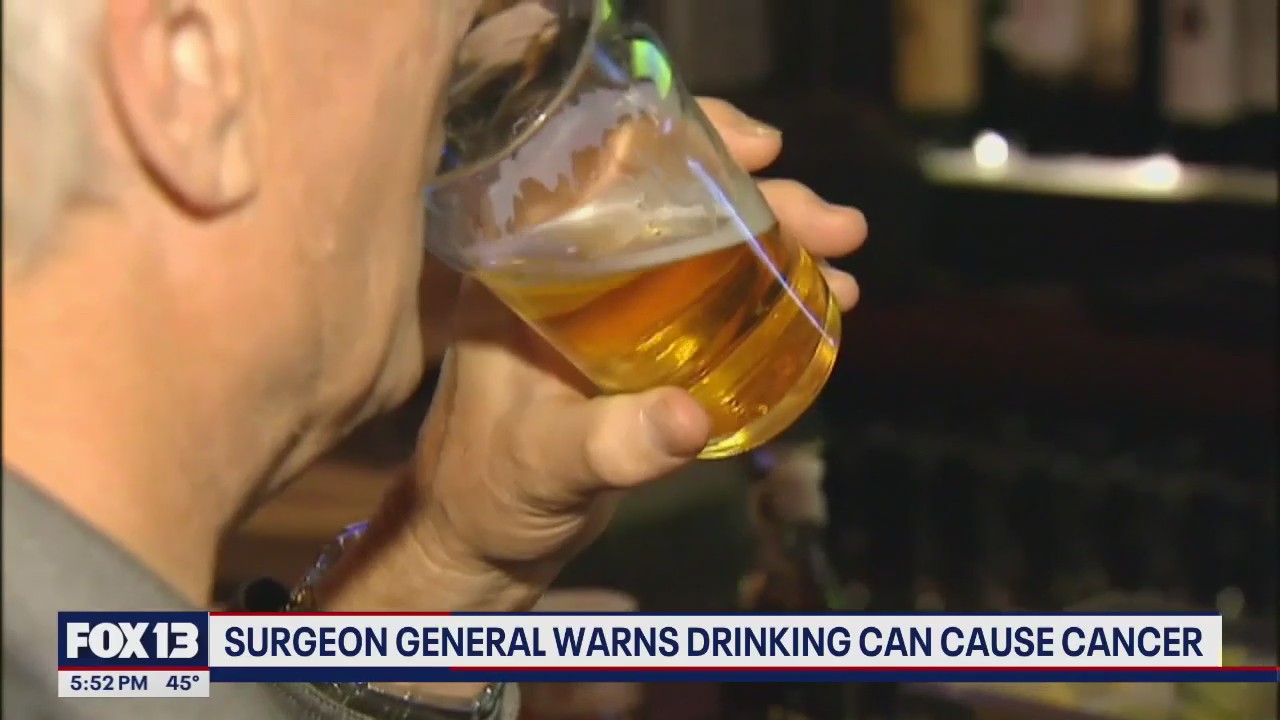 US surgeon general warns drinking can cause cancer