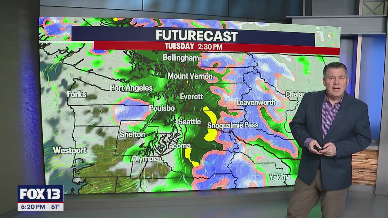 Seattle weather: Cloudy morning, rainy afternoon