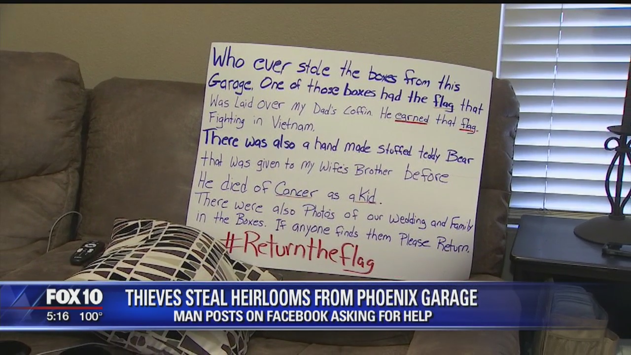 Valley man seeks stolen family heirlooms