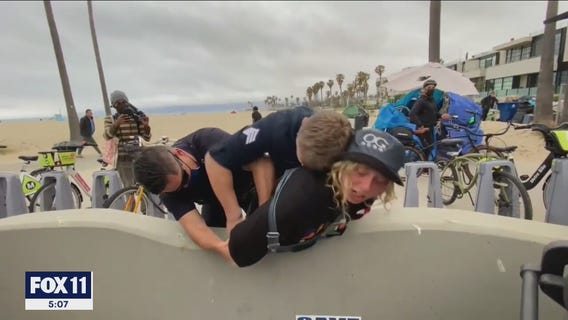 Woman arrested with knife at Venice news conference held by councilman speaking about the homelessness crisis