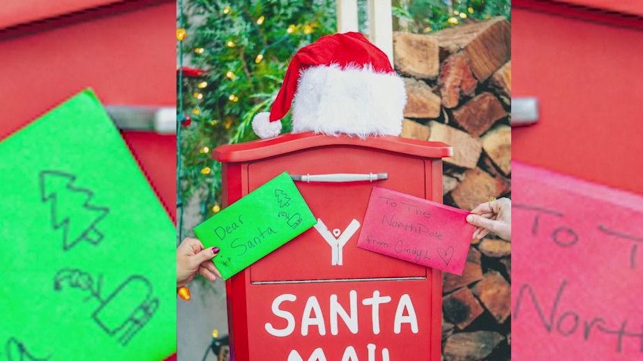 Santa mailbox on Atlanta Beltline