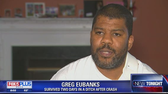 Man survives on rainwater for 2 days after crashing car into ditch in Prince George's County