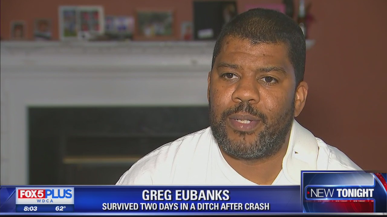 Man survives on rainwater for 2 days after crashing car into ditch in Prince George's County