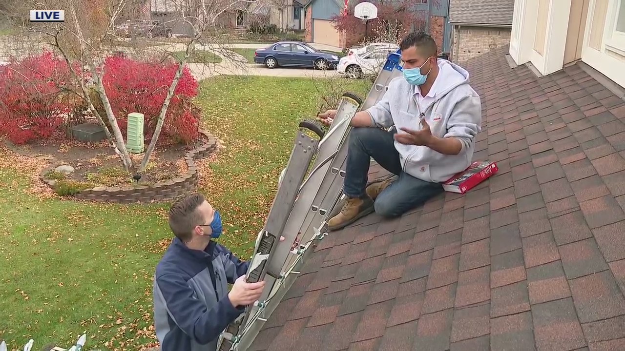 Derek learns how to put up holiday lights like a pro from Zoro's Christmas Lights