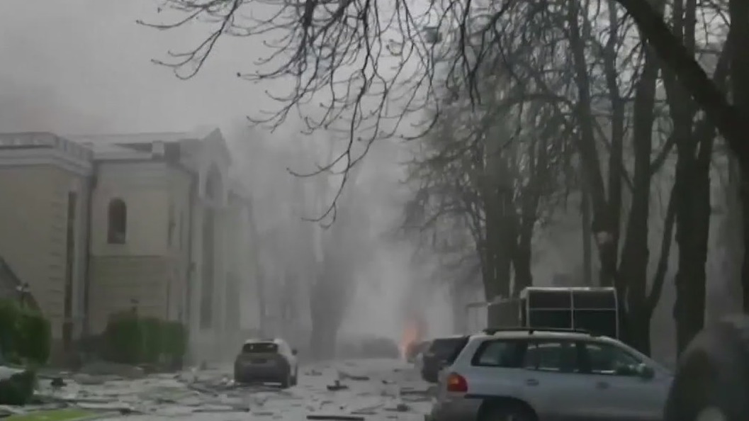 Russian ballistic missile strike hits Ukraine