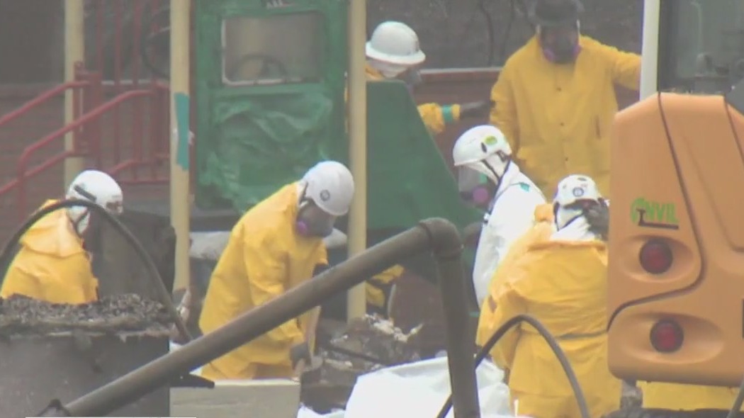 Phase II debris cleanup underway at 2 schools