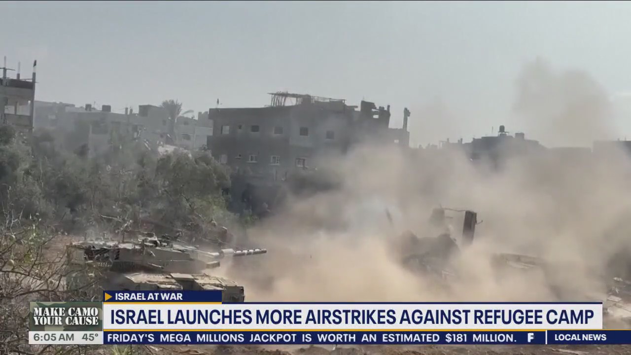 Israel launches more airstrikes against refugee camp