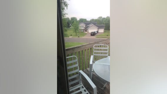 Black bear seen running through neighborhood in Lindstrom, Minn.