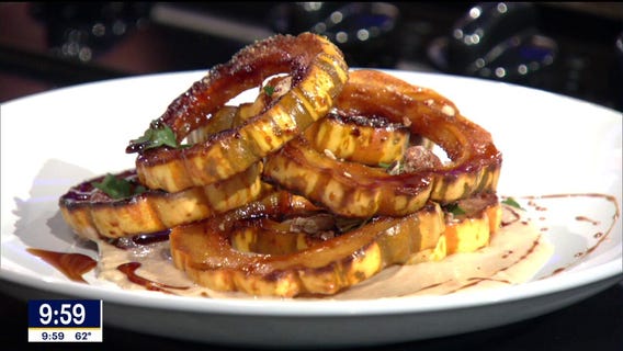 Chili rubbed delicata squash recipe from Cafe Momentum