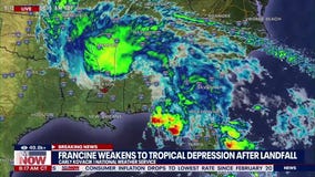 Francine weakens to depression after landfall