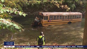 Easton Area School District bus crashes into Bushkill Creek