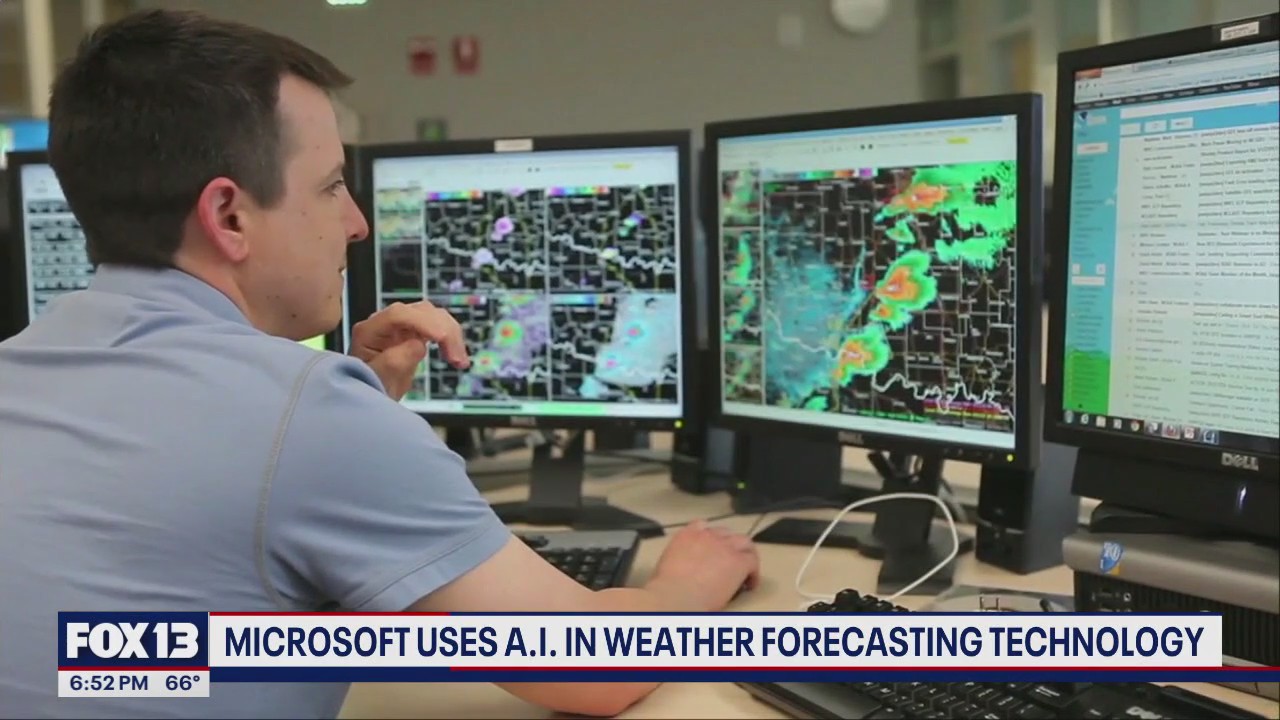 Microsoft uses AI in weather forecasting technology