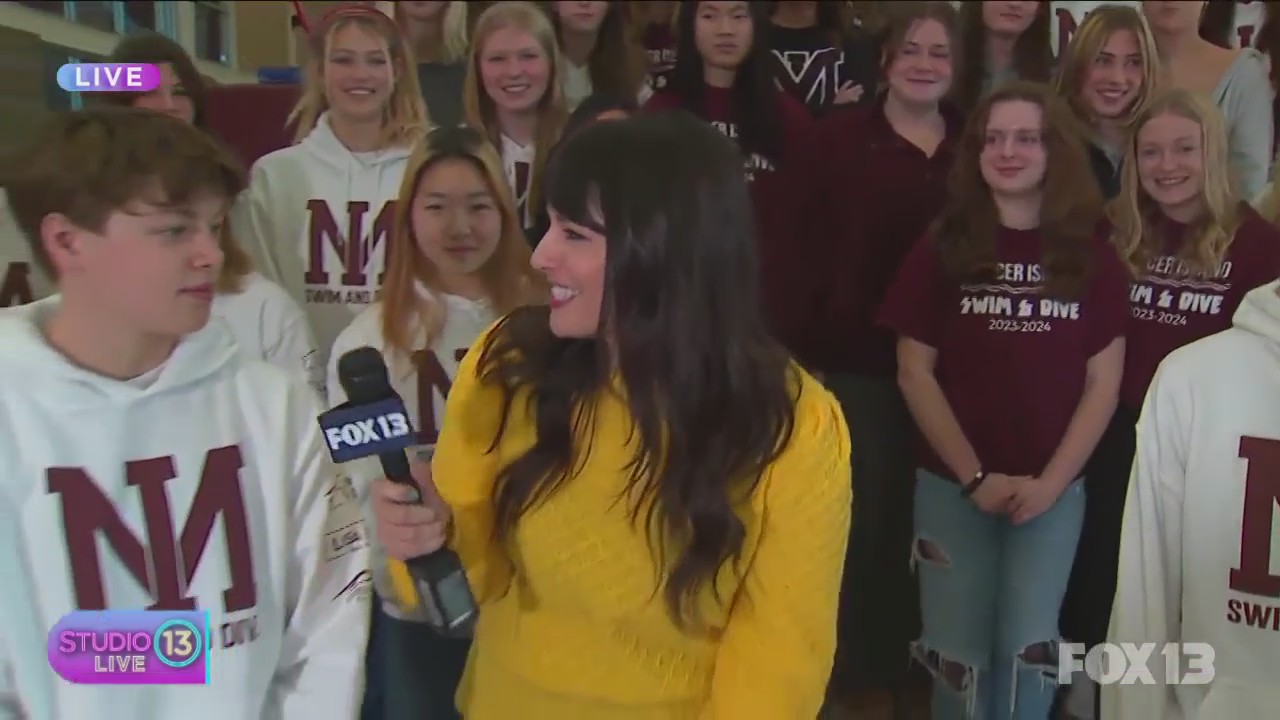 Hanging out with the swim and dive team at Mercer Island HS