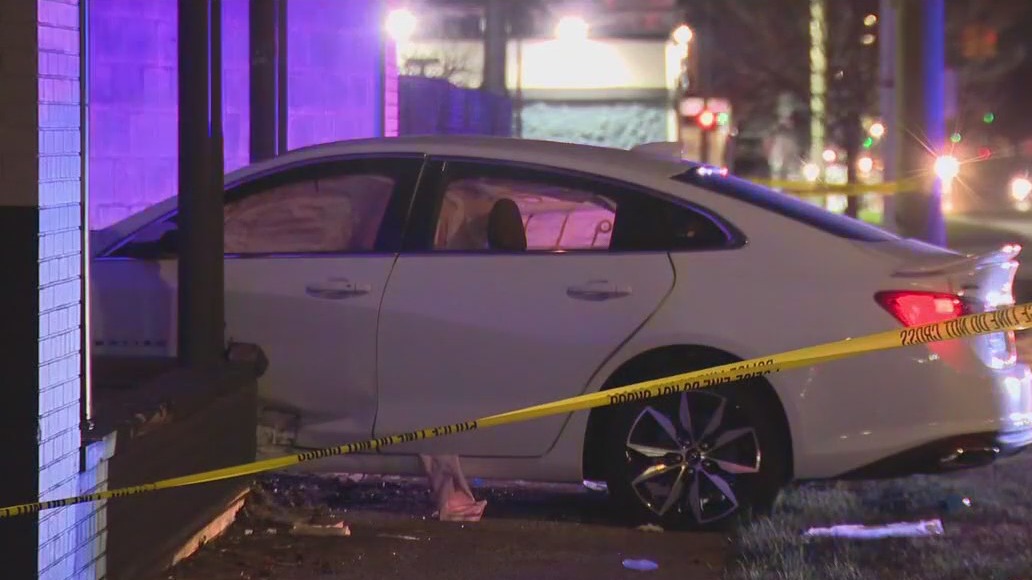 Shooting victim crashes through 8 Mile business
