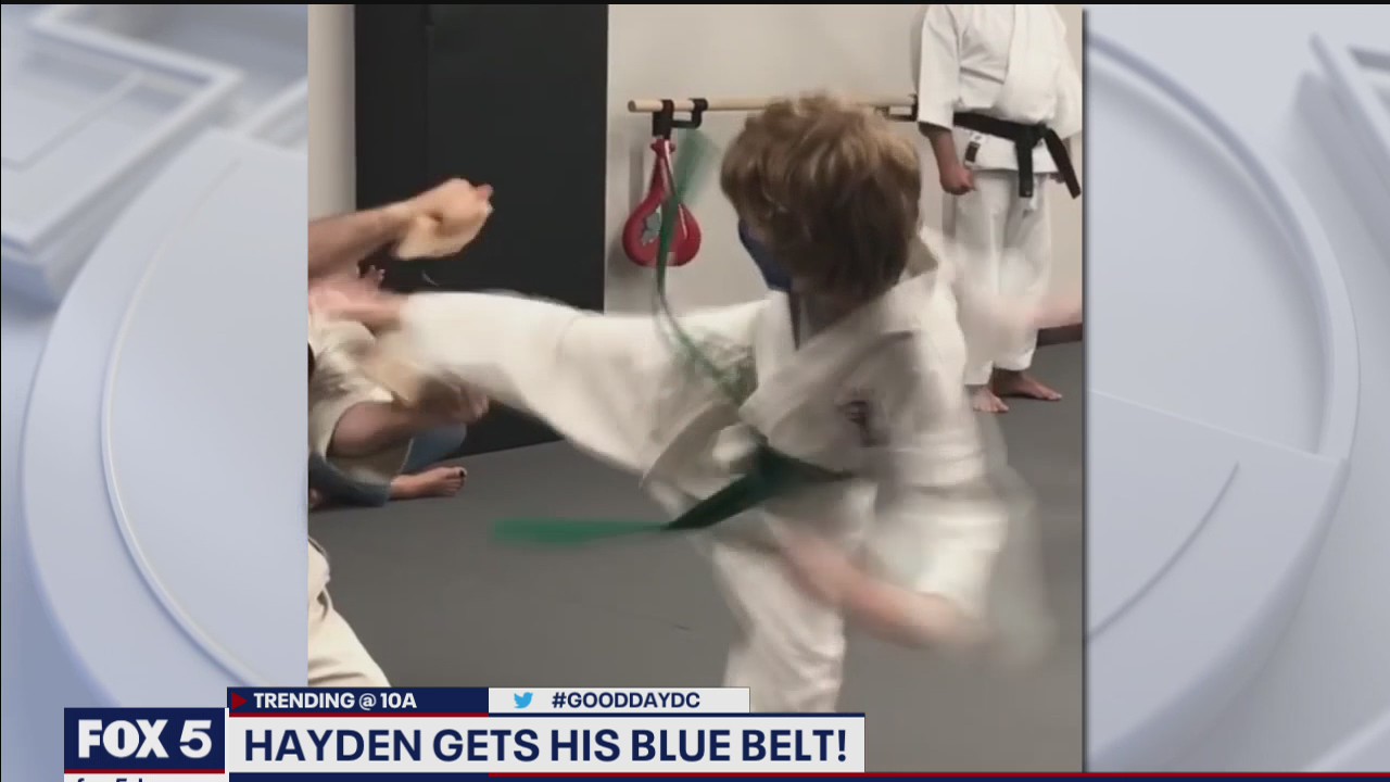 Hayden gets his Blue Belt!