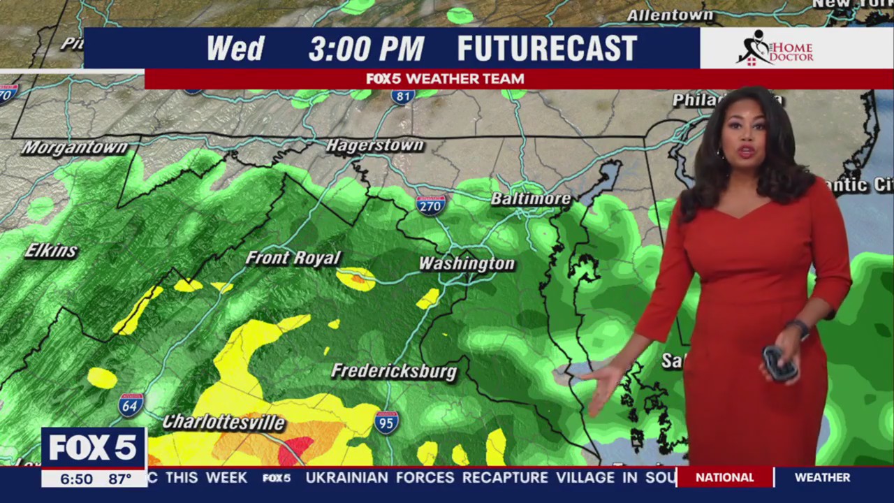 Sunny start to the workweek before evening storms move in