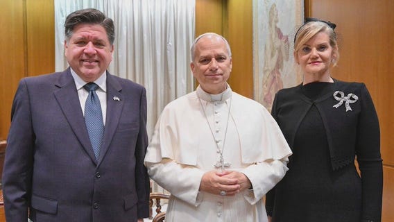 Gov. Pritzker meets Pope Leo XIV during visit to Vatican