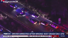 Driver in custody after wrong way crash snarls I-270 in Maryland