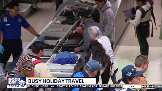 Busy holiday travel at Sea-Tac