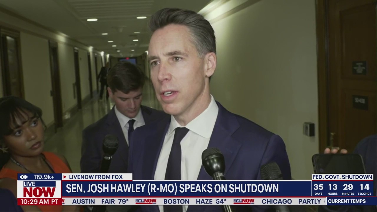Missouri Senator Josh Hawley speaks on govt. shutdown