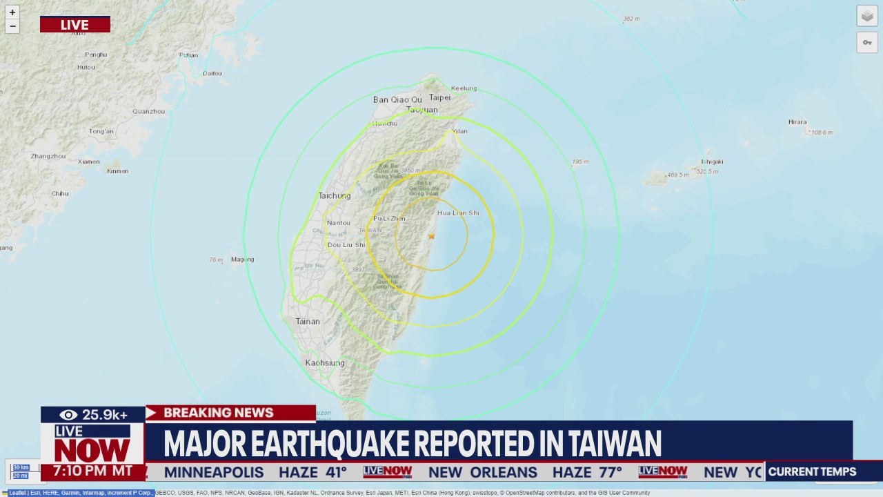 Major earthquake in Taiwan collapses buildings, triggers tsunami warnings | LiveNOW from FOX