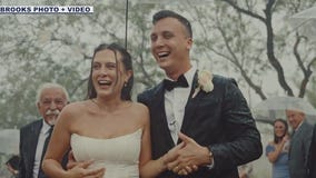 Couple ties the knot in heavy Arizona downpour