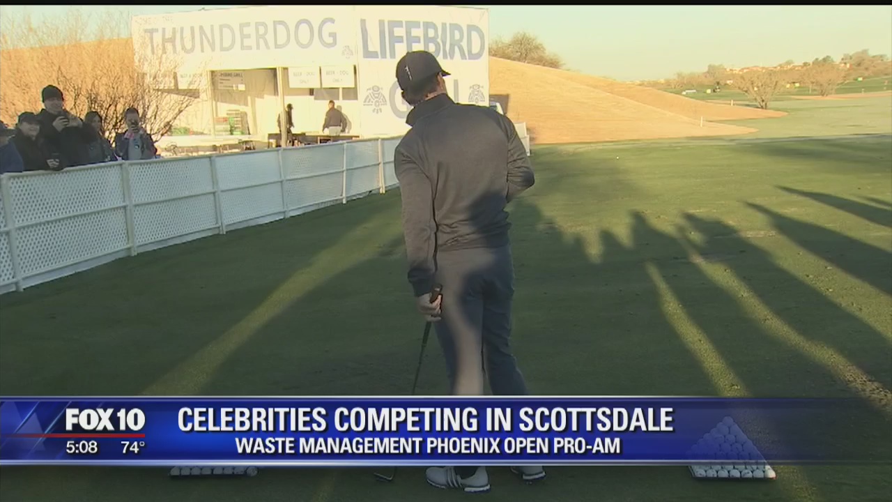Celebrities hit the links at the Waste Management Phoenix Open
