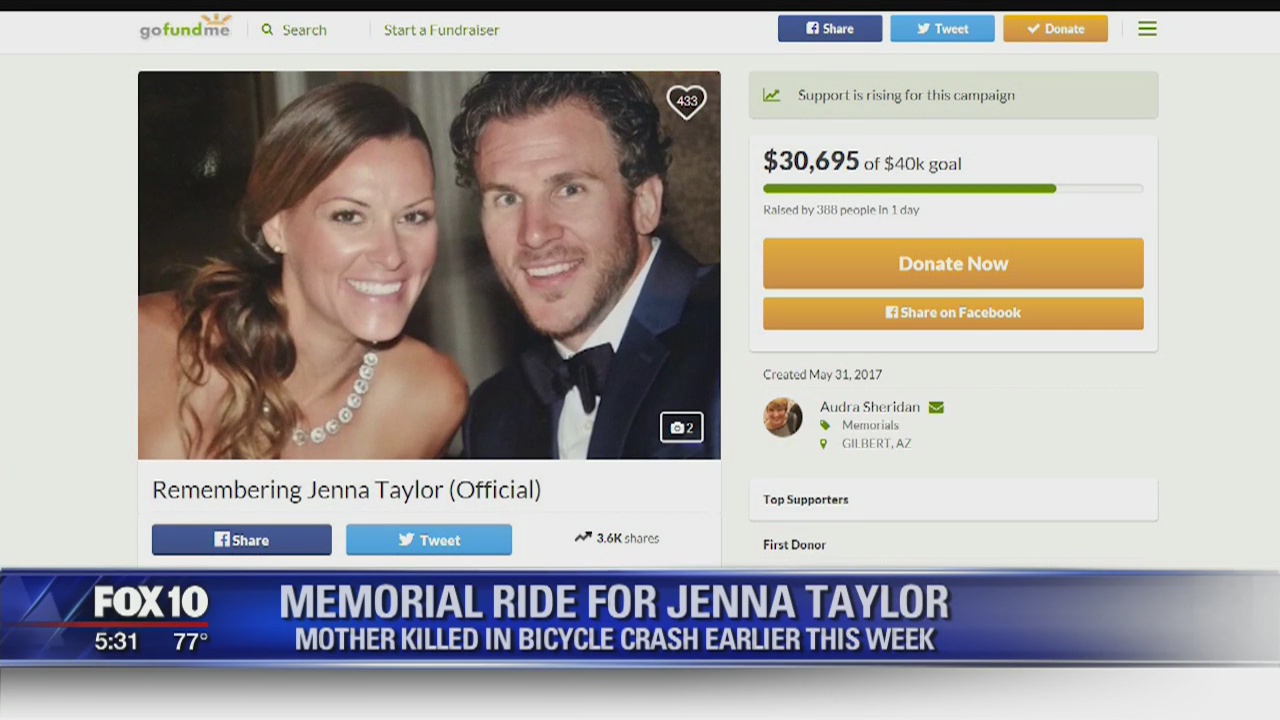 Cycling community honors late Gilbert mother with memorial bike ride