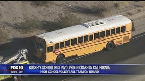 Buckeye school students sent to hospital following bus crash near Needles