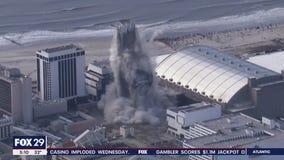 Former Trump Plaza Hotel and Casino imploded Wednesday