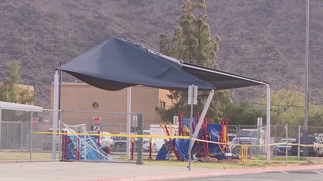 Truck crashes into Phoenix school playground