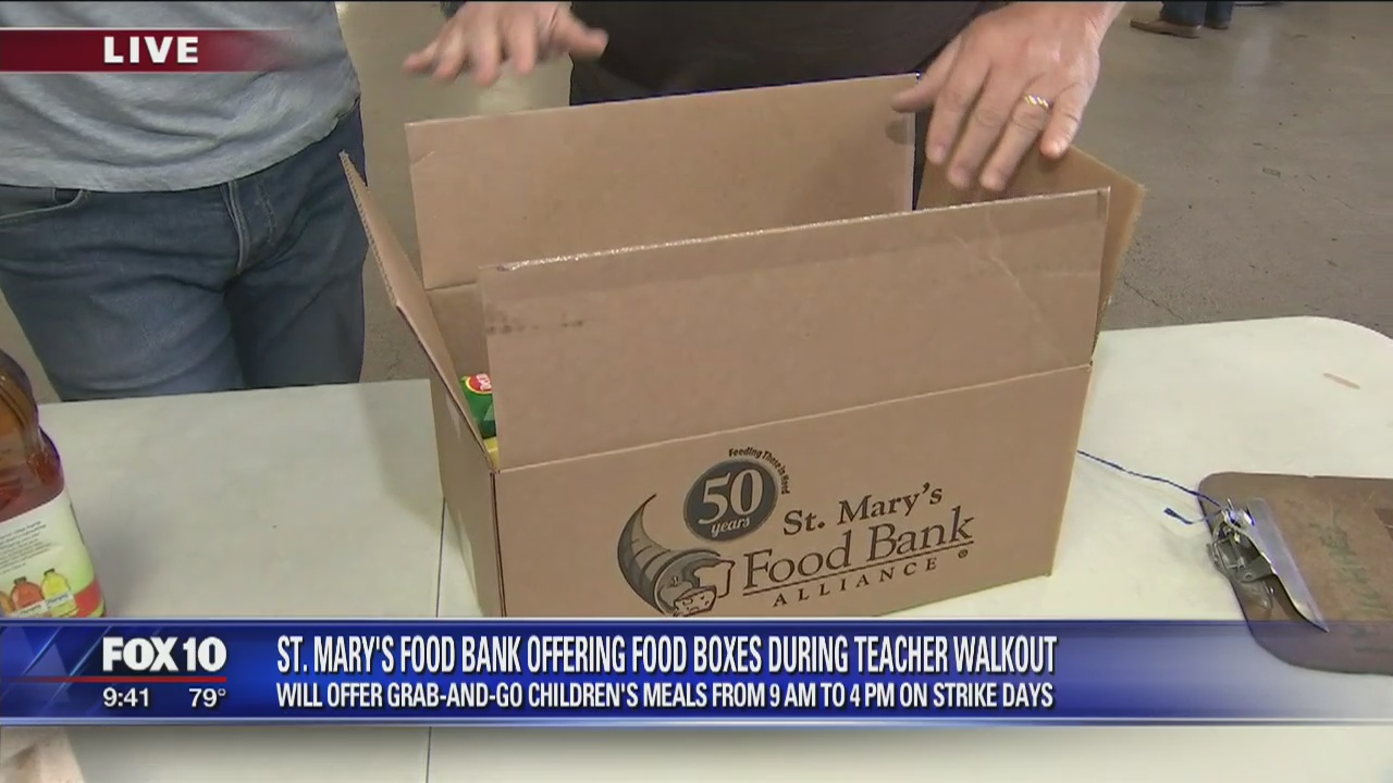 Cory's Corner: St. Mary's Food Bank offers food boxes during teacher walk-out