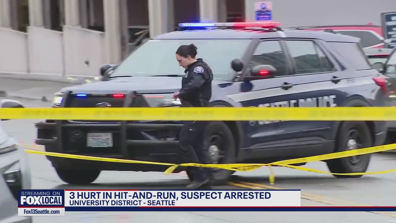 3 hurt in Seattle hit-and-run, suspect arrested
