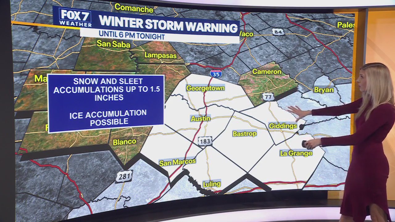 Austin weather: Snow and sleet as storm arrives