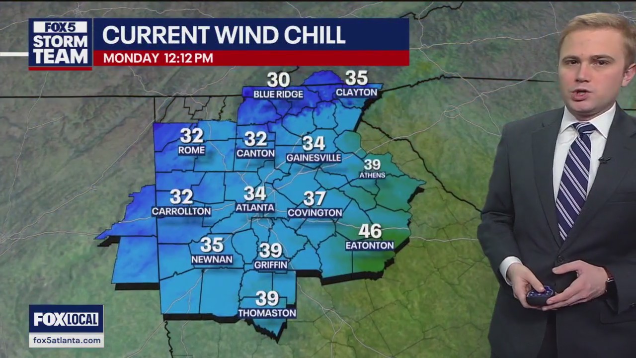 Monday midday weather forecast