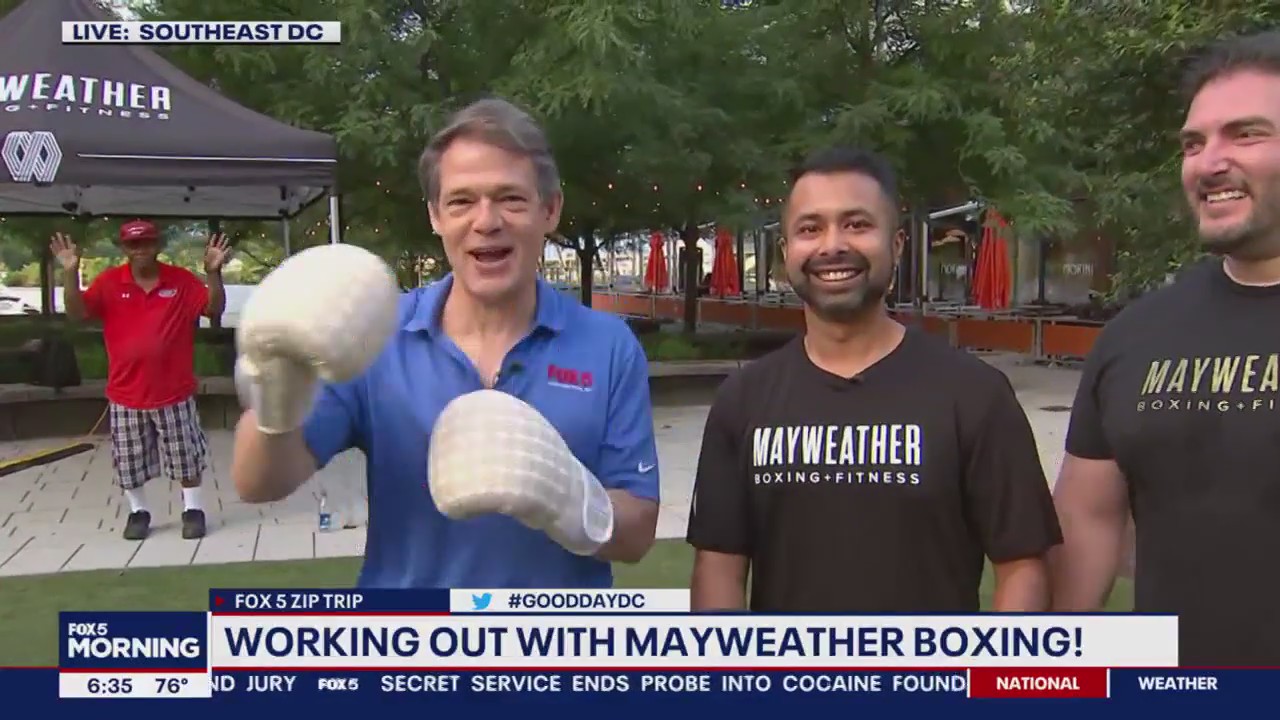 Working out with Mayweather Boxing + Fitness!