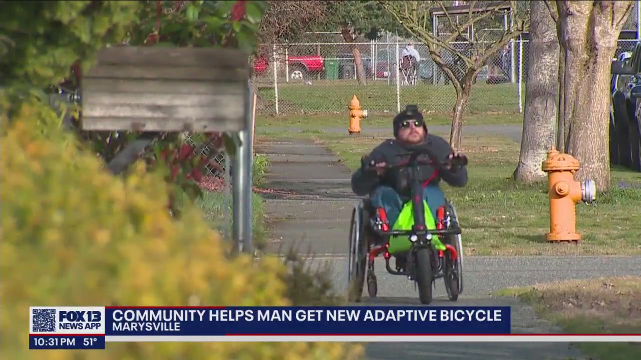 Donors help Marysville man get new adaptive wheelchair bike following theft