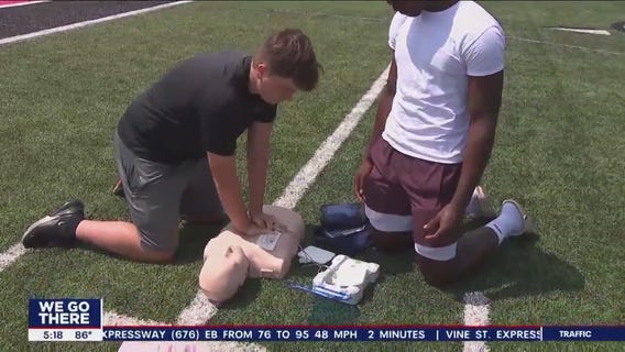 Chester County high school football players receive CPR training