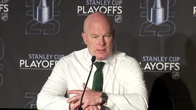 Wild coach John Hynes reacts after Stanley Cup Playoff exit [RAW]