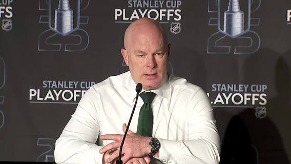 Wild coach John Hynes reacts after Stanley Cup Playoff exit [RAW]
