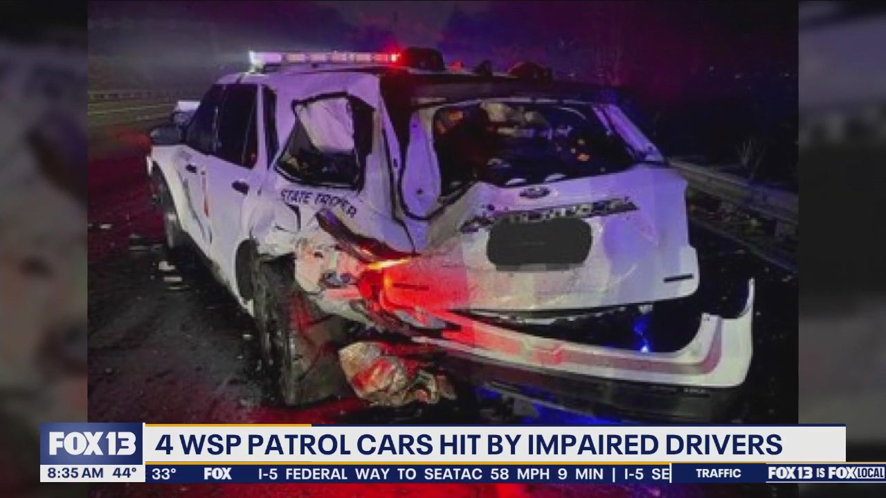 4 WA patrol cars hit by drunk drivers in 48 hours