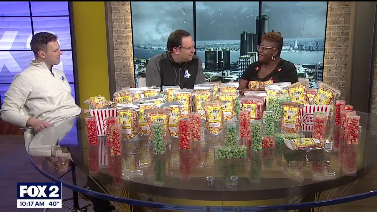 'We Be Poppin' Honolulu blue popcorn to support the Lions