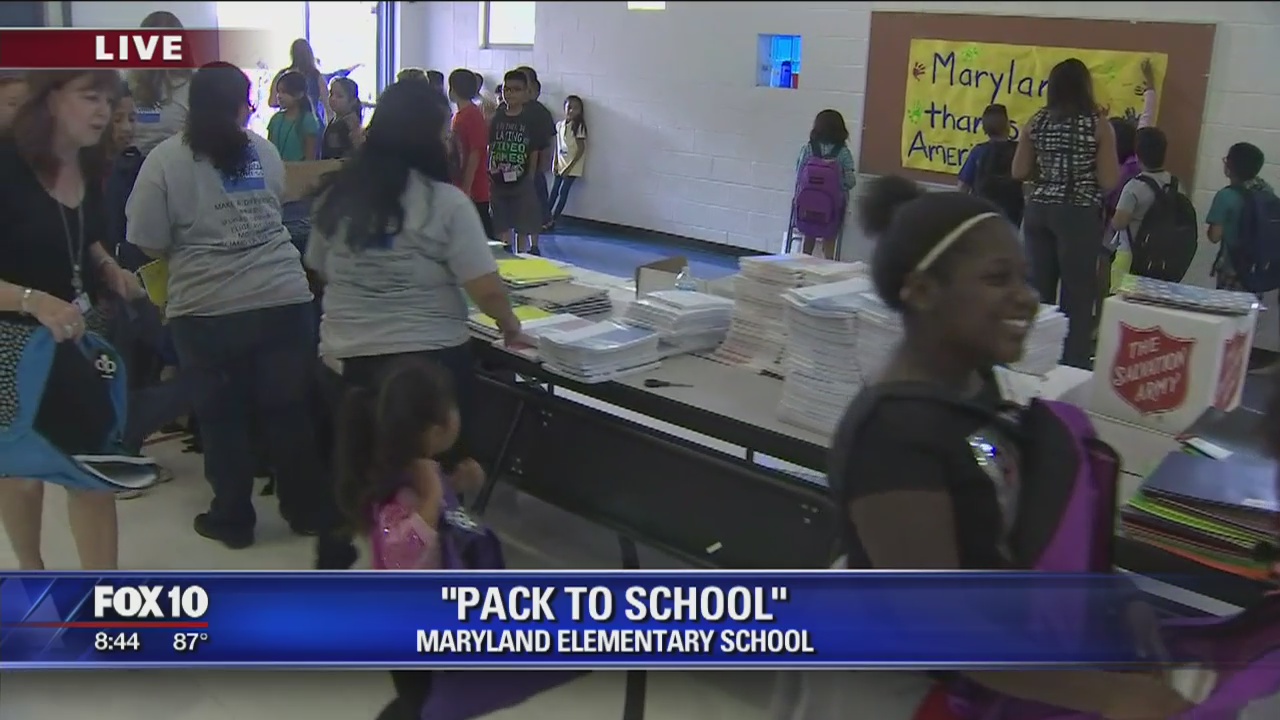 'Pack to School' at Maryland Elementary School