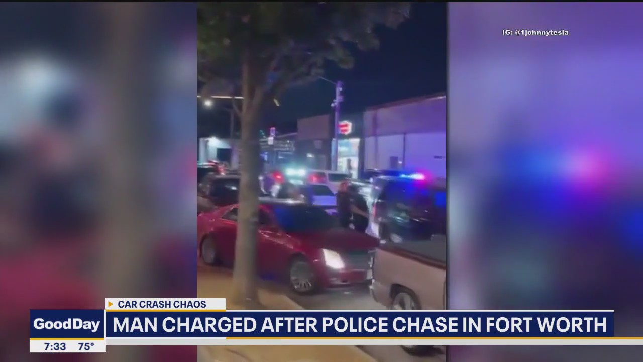 Video: Man drives away from police, barely misses officers