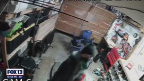 Crook breaks into family home, while they're in another room