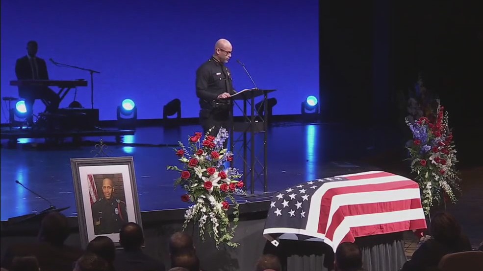 Fallen Dallas Officer Darron Burks honored at funeral