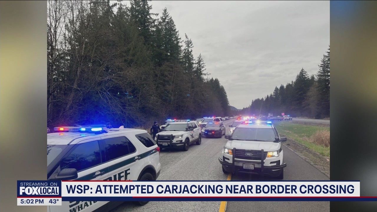 Armed carjacking at WA-Canada border ends in pursuit | FOX 13 Seattle