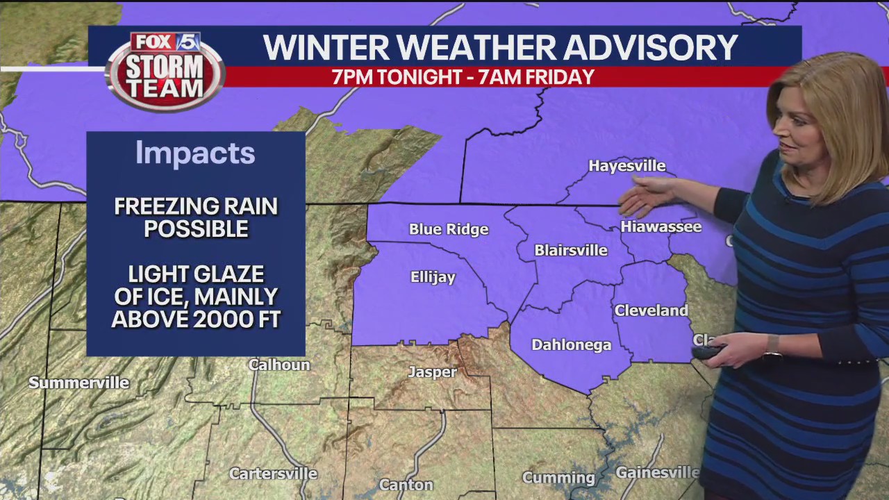 Winter weather advisory for northeast Georgia | FOX 5 Atlanta